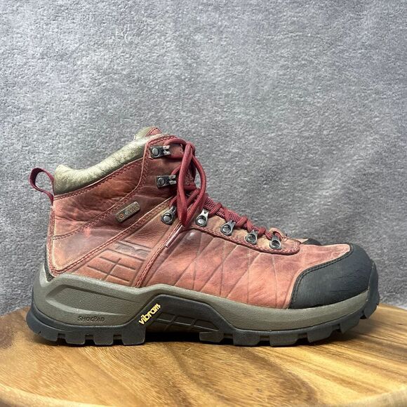 TEVA Riva Peak Mid eVent Hiking Waterproof Boots Red Leather Waterproof Womens 9 - Picture 1 of 10